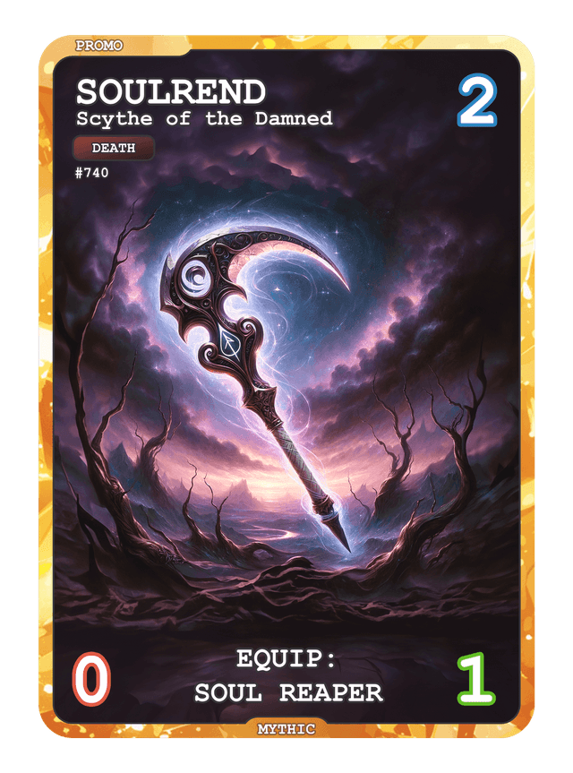 Soulrend Scythe of the Damned Handcash Item