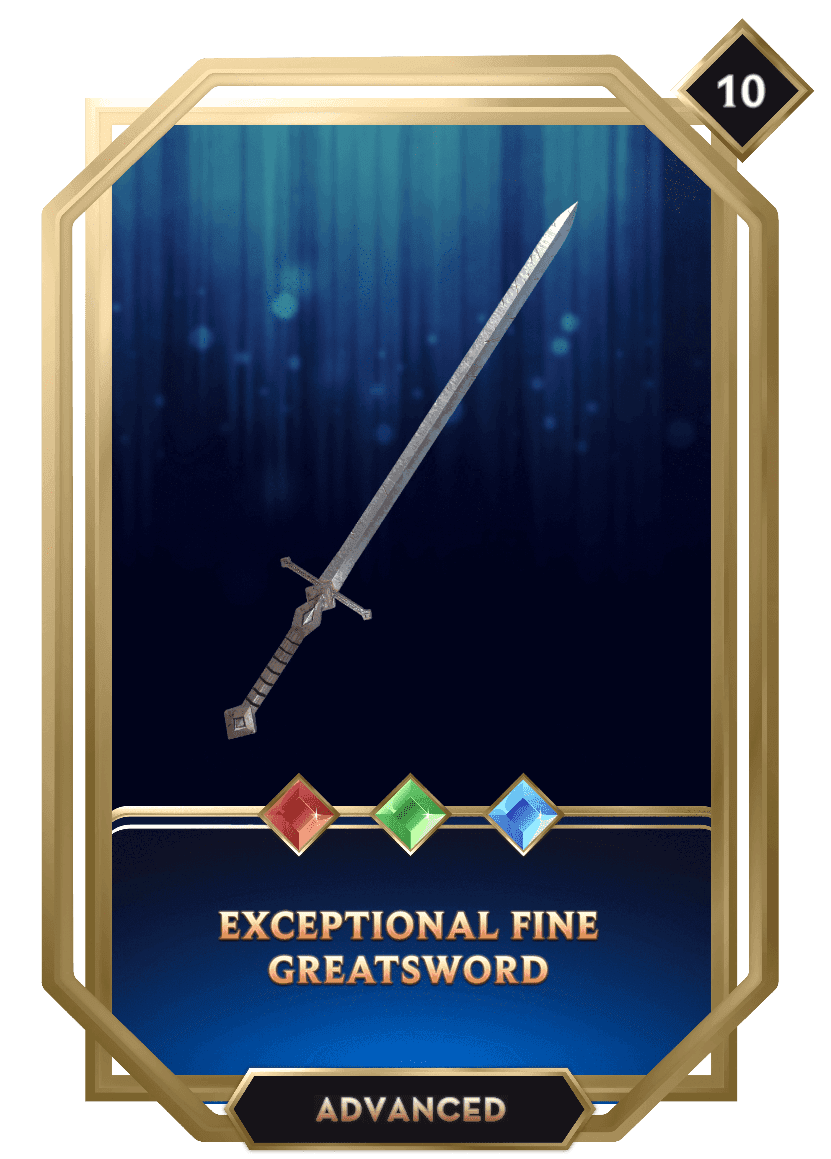 Exceptional Fine Greatsword 1 Sat Ordinal