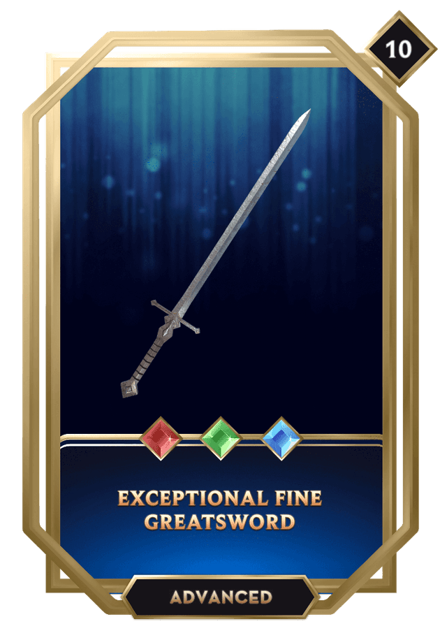 Exceptional Fine Greatsword Handcash Item