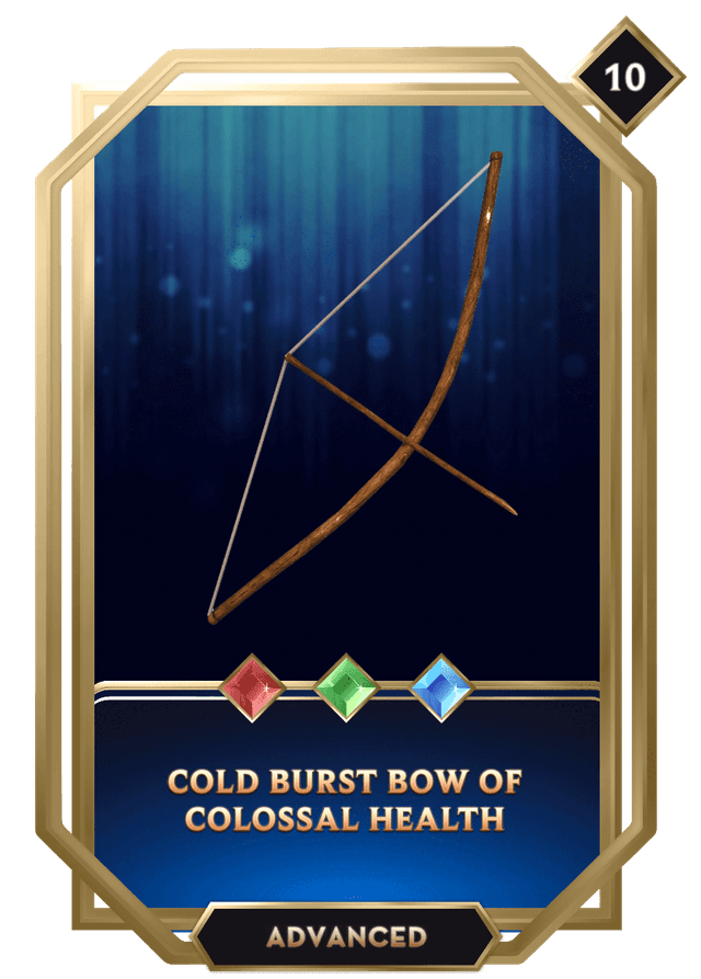 Cold Burst Bow of Colossal Health Handcash Item