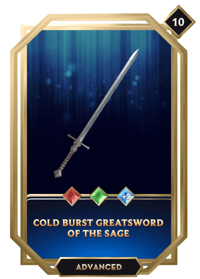 Cold Burst Greatsword of the Sage Handcash Item