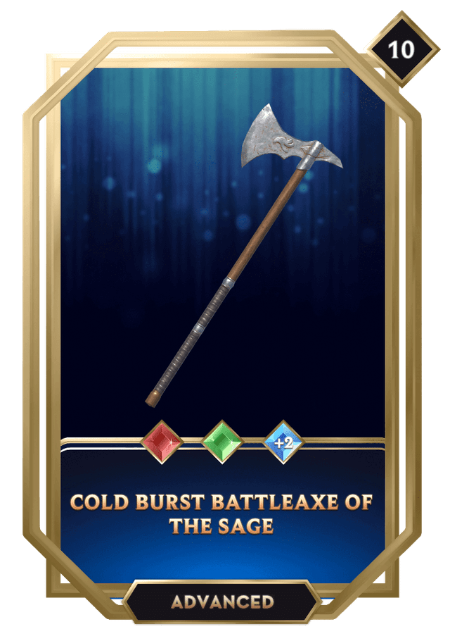 Cold Burst Battleaxe of the Sage Handcash Item