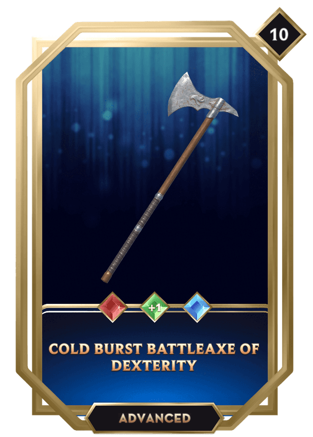 Cold Burst Battleaxe of Dexterity Handcash Item