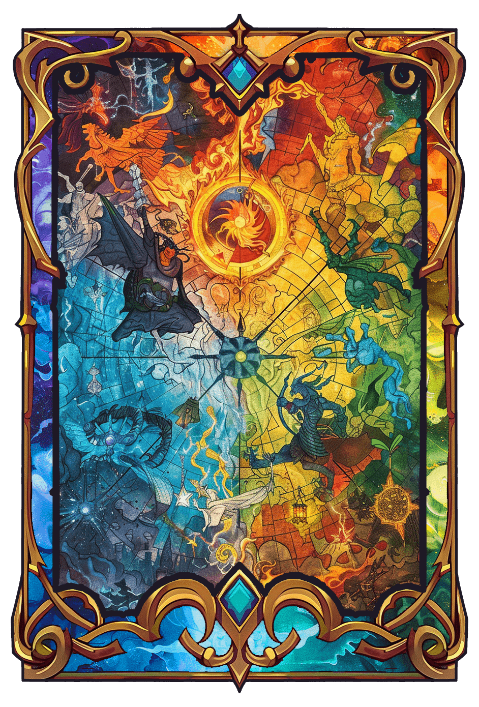 Elemental Warfare Card Back 1 Sat Ordinal