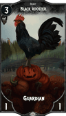 Black rooster
