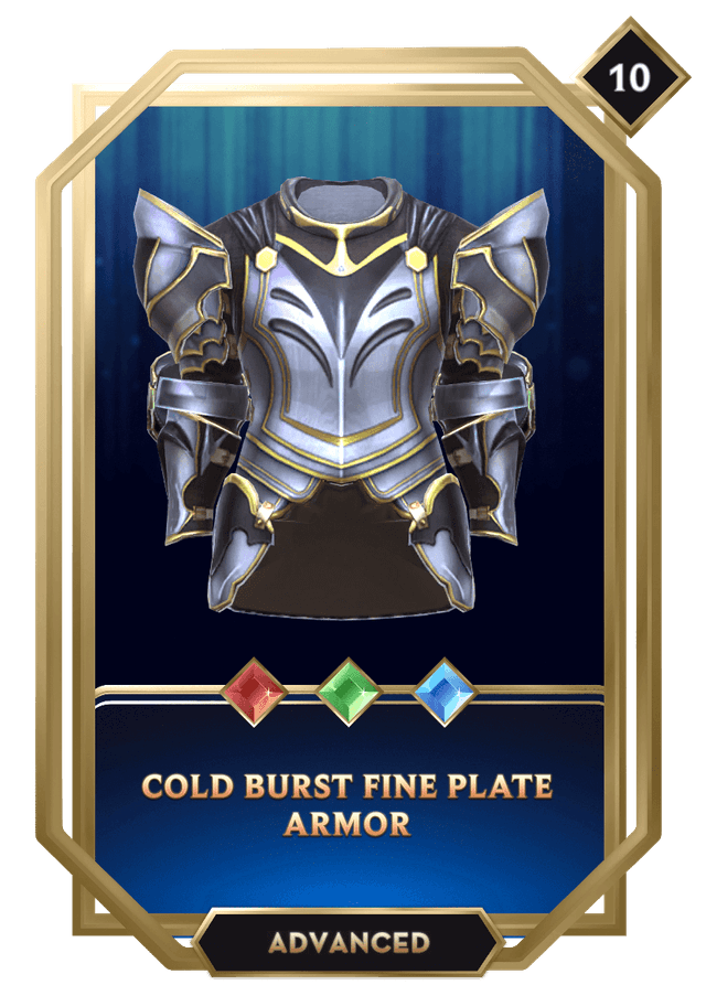 Cold Burst Fine Plate Armor Handcash Item