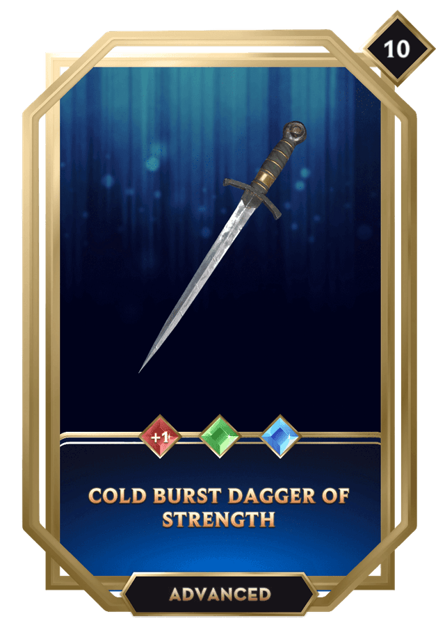 Cold Burst Dagger of Strength Handcash Item