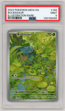 2023 Pokémon Mew EN-151 #166 Bulbasaur - Illustration Rare (PSA 9 MINT)