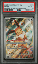 2025 Pokémon Svp EN-SV Black Star Promo #173 Eevee - Prismatic Evolutions Elite Trainer Box (PSA 8 NM-MT)