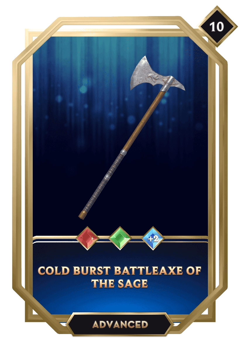 Cold Burst Battleaxe of the Sage 1 Sat Ordinal
