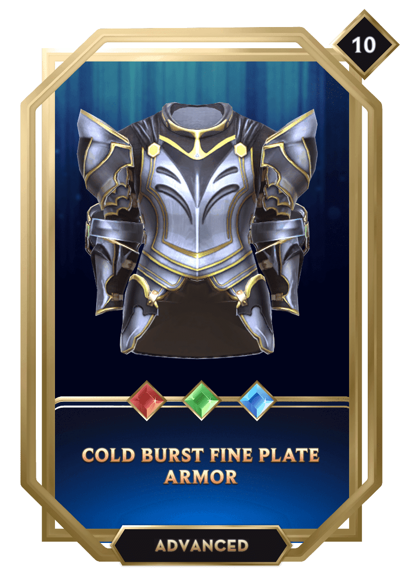 Cold Burst Fine Plate Armor 1 Sat Ordinal
