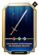 Cold Burst Shortsword of Colossal Health