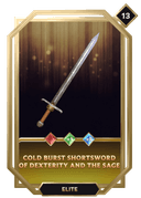 Cold Burst Shortsword of Dexterity and the Sage